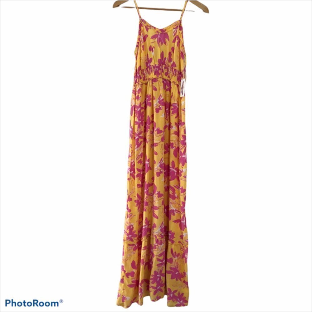 Jessica Simpson Womens Floral Tiered Maxi Dress
